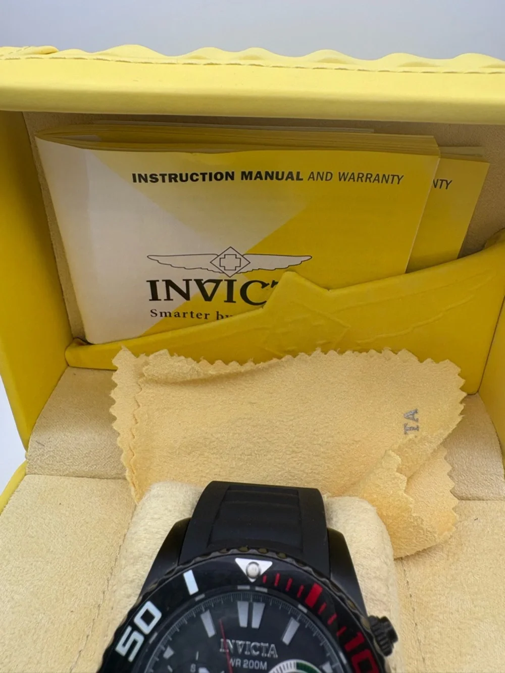Invicta Pro Diver Black Watch Flame Fusion Crystal Chronograph #18944‎